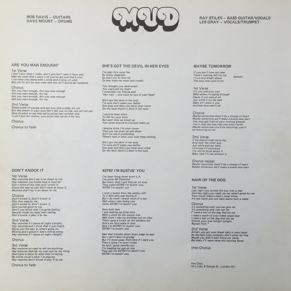 Mud : Use Your Imagination (LP, Album)