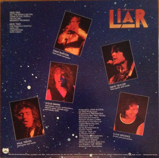 Liar (3) : Set The World On Fire (LP, Album)