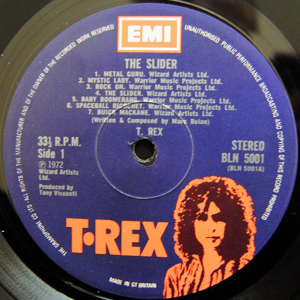 T. Rex : The Slider (LP, Album)