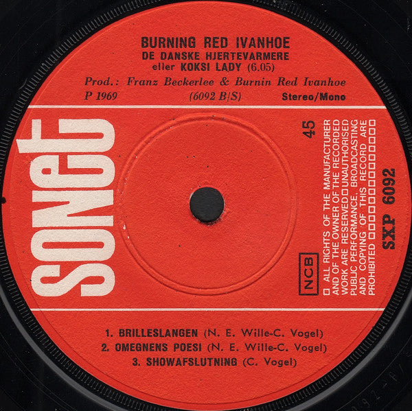 Burnin Red Ivanhoe : De Danske Hjertevarmere Eller Koksi-Lady (7", EP)