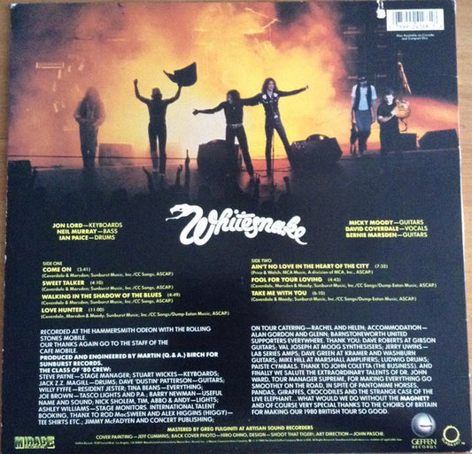 Whitesnake : Live... In The Heart Of The City (LP, Album, RE)