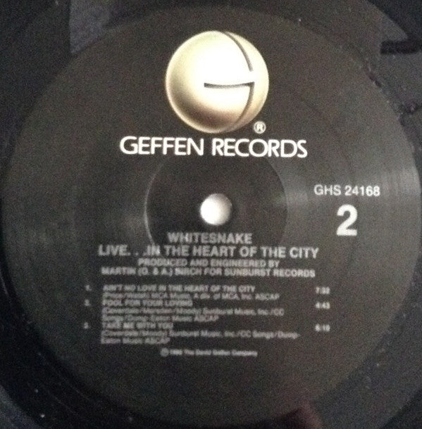 Whitesnake : Live... In The Heart Of The City (LP, Album, RE)
