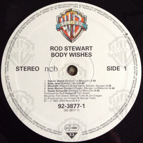 Rod Stewart : Body Wishes (LP, Album, RE)