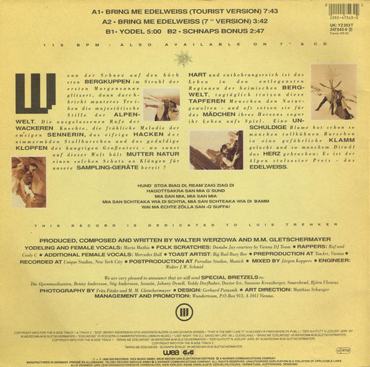 Edelweiss - Bring Me Edelweiss (12") (Very Good Plus (VG+)) - Skanderborg Vinyl