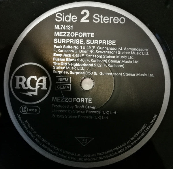 Mezzoforte : Surprise Surprise (LP, Album)