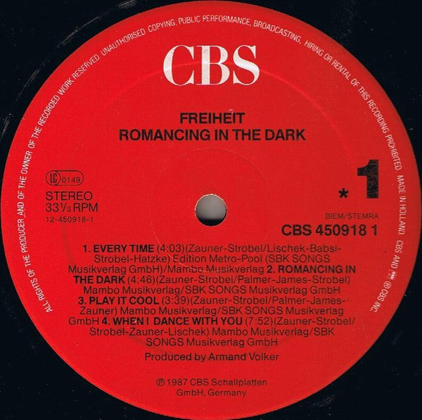 Münchener Freiheit : Romancing In The Dark (LP, Album)
