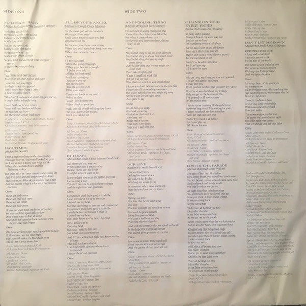 Michael McDonald : No Lookin' Back (LP, Album, Spe)