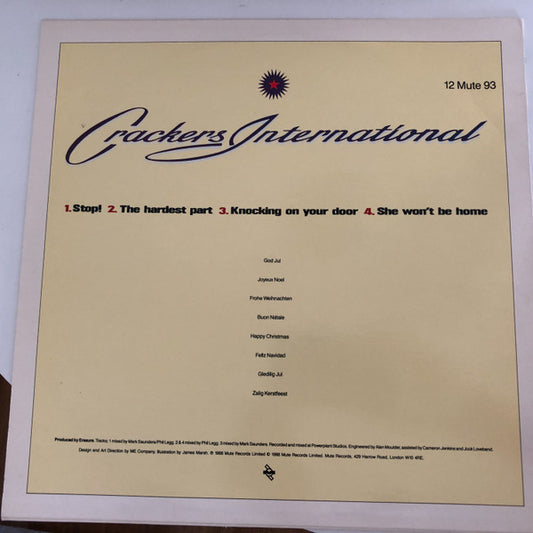 Erasure - Crackers International (12") (Very Good Plus (VG+)) - Skanderborg Vinyl