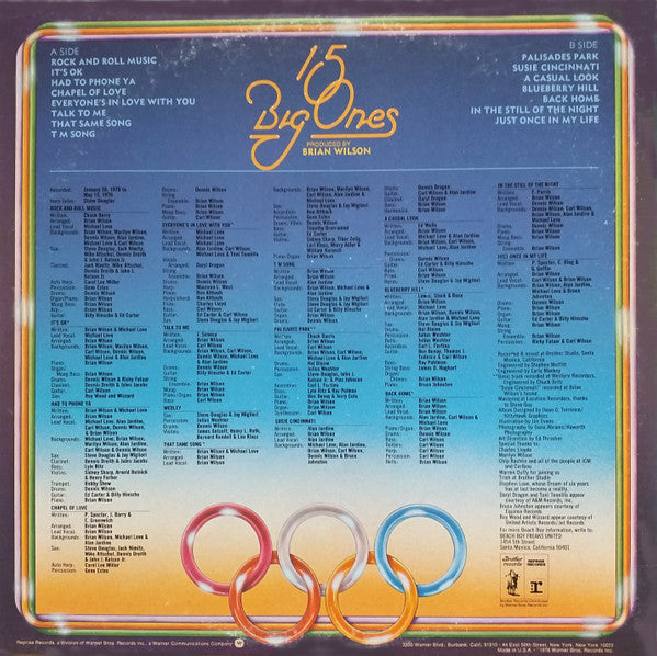The Beach Boys : 15 Big Ones (LP, Album, Win)