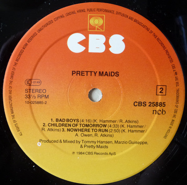 Pretty Maids : Pretty Maids (12", MiniAlbum, RE)