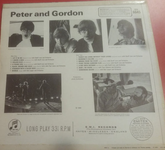 Peter & Gordon : Peter And Gordon (LP, Album)