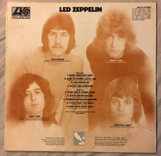 Led Zeppelin : Led Zeppelin (LP, Album, RP, Ver)