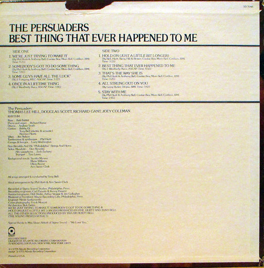 The Persuaders : Best Thing That Ever Happened To Me (LP, Album, RI )
