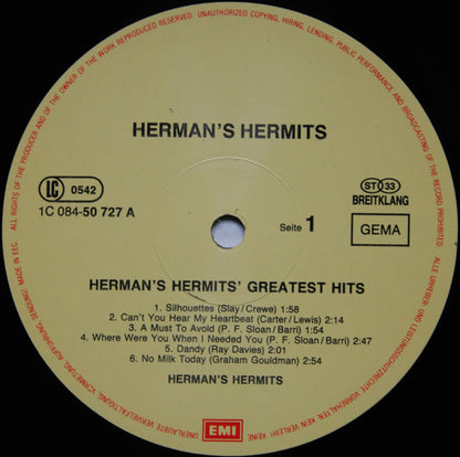 Herman's Hermits : Greatest Hits (LP, Comp)