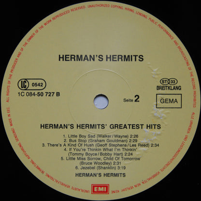 Herman's Hermits : Greatest Hits (LP, Comp)