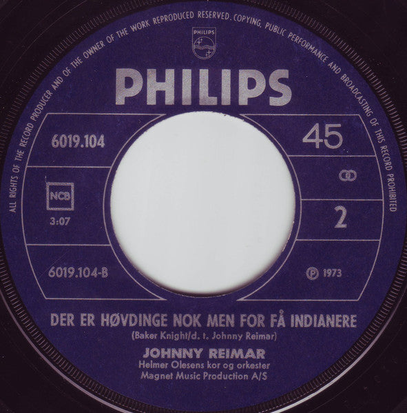 Johnny Reimar : Bind Dit Gule Hårbånd (7", Single)