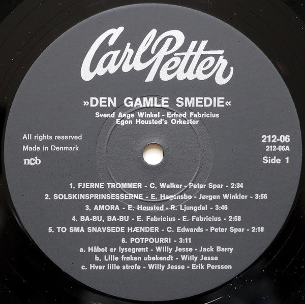 Svend Aage Winkel, Erfred Fabricius, Egon Housted's Orkester : "Den Gamle Smedie" (LP, Album)