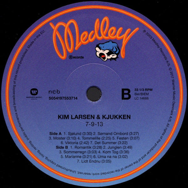 Kim Larsen & Kjukken : 7-9-13 (LP, Album, RE)