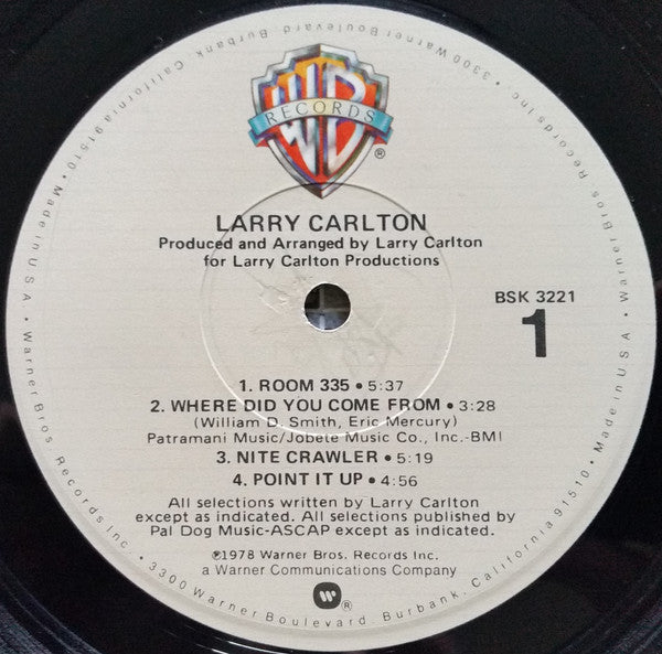 Larry Carlton : Larry Carlton (LP, Album, Los)