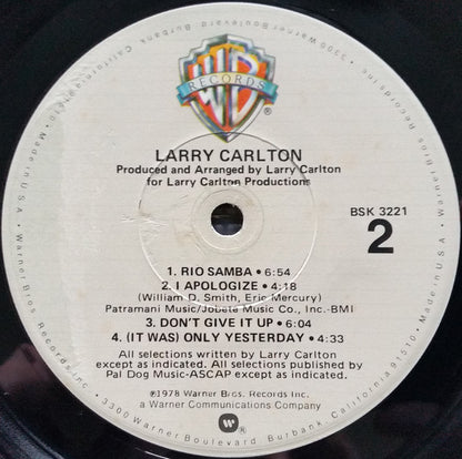 Larry Carlton : Larry Carlton (LP, Album, Los)