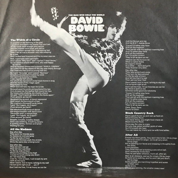David Bowie : The Man Who Sold The World (LP, Album, RP)