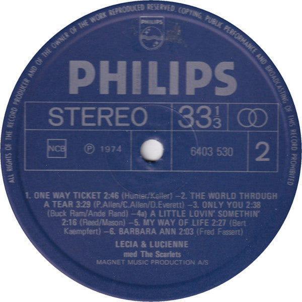 Lecia & Lucienne Med The Scarlets : Pop Før (LP, Comp)