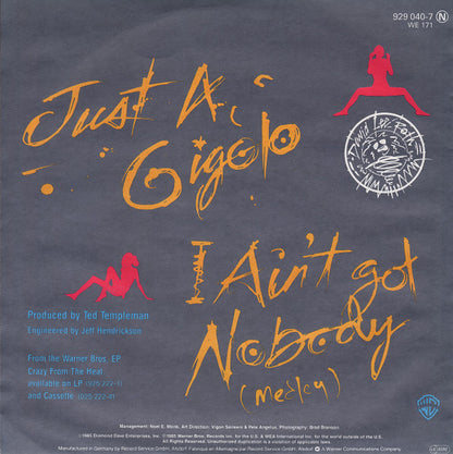 David Lee Roth : Just A Gigolo / I Ain't Got Nobody (Medley) (7", Single)