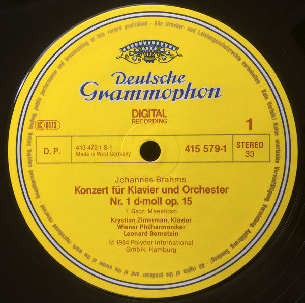 Brahms*, Leonard Bernstein, Wiener Philharmoniker, Zimerman*, Kremer*, Maisky* : Konzerte / Concertos (4xLP, Comp + Box)