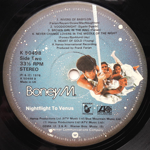 Boney M. : Nightflight To Venus (LP, Album, Pic)