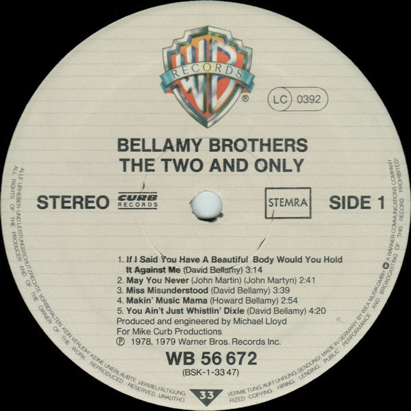 Bellamy Brothers : The Two And Only (LP, Album)