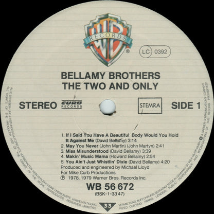 Bellamy Brothers : The Two And Only (LP, Album)