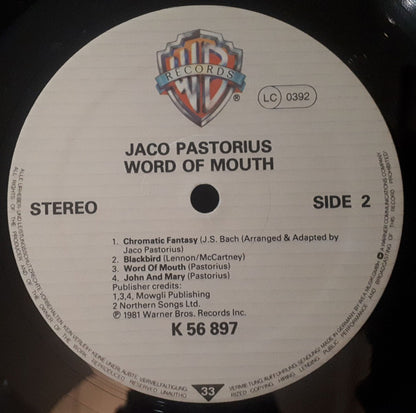 Jaco Pastorius : Word Of Mouth (LP, Album)
