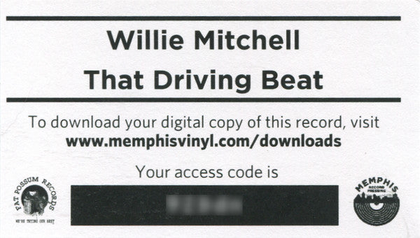 Willie Mitchell : Willie Mitchell's Driving Beat (LP, Mono, RE, Blu)