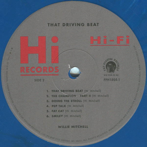 Willie Mitchell : Willie Mitchell's Driving Beat (LP, Mono, RE, Blu)