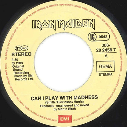 Iron Maiden : Can I Play With Madness (7", Single)
