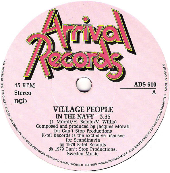 Village People : In The Navy (7", Single)