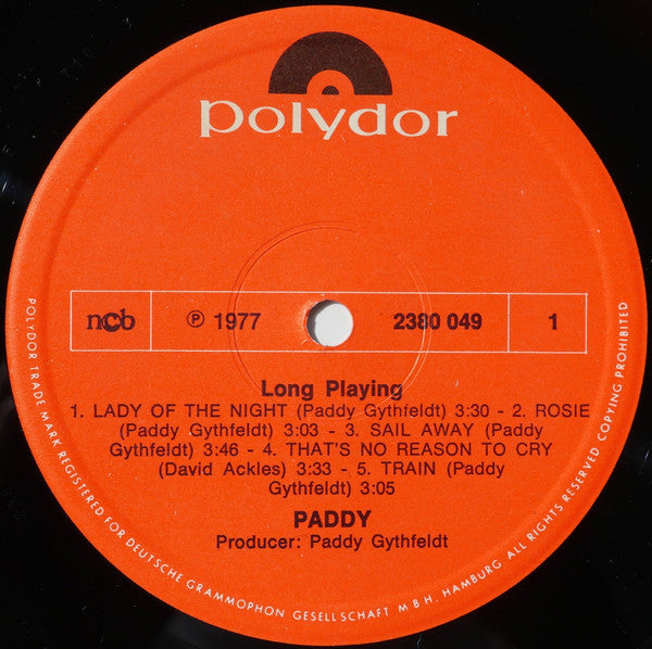 Paddy Gythfeldt : Long Playing (LP, Album)