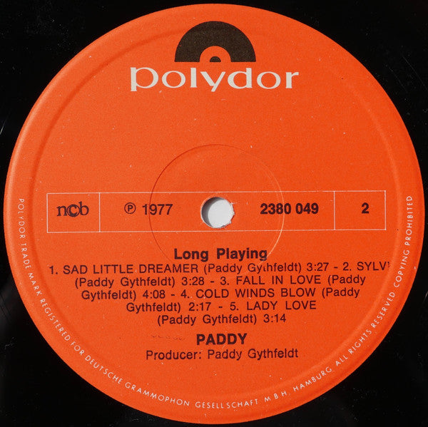 Paddy Gythfeldt : Long Playing (LP, Album)