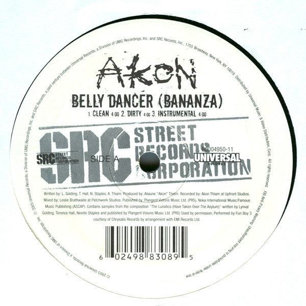 Akon : Belly Dancer (Bananza) / Trouble Nobody (12")