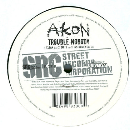 Akon : Belly Dancer (Bananza) / Trouble Nobody (12")