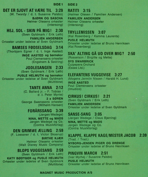 Various : Børnenes Ønskeplade 2 (LP, Comp)
