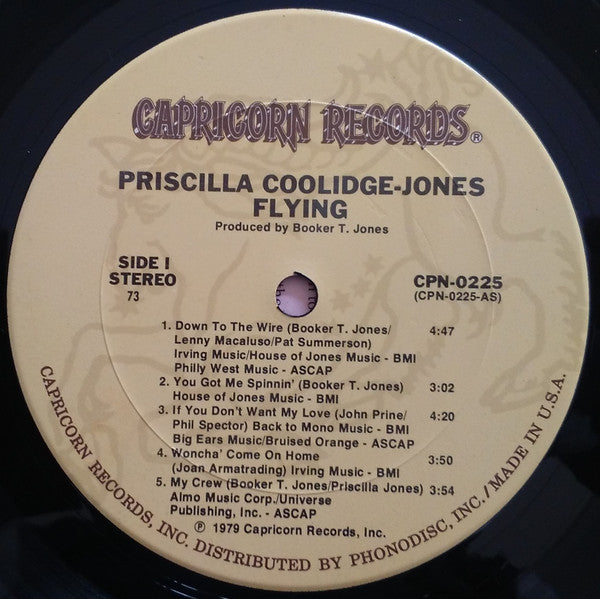 Priscilla Jones : Flying (LP, Album, Ter)