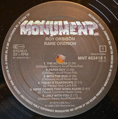 Roy Orbison : Rare Orbison (LP, Comp)