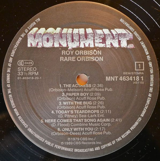 Roy Orbison : Rare Orbison (LP, Comp)
