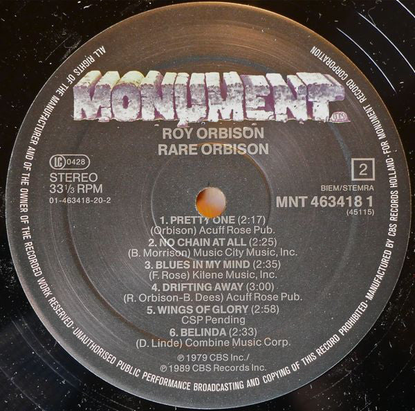 Roy Orbison : Rare Orbison (LP, Comp)