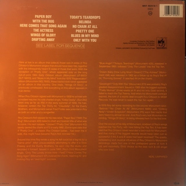 Roy Orbison : Rare Orbison (LP, Comp)