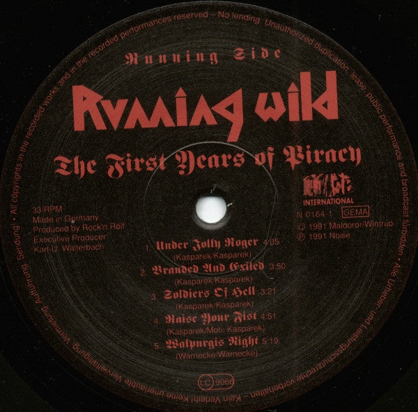 Running Wild : The First Years Of Piracy (LP, Album, Comp)