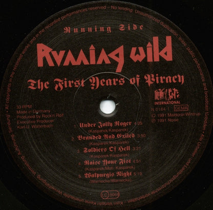 Running Wild : The First Years Of Piracy (LP, Album, Comp)