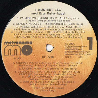 Bror Kalles Kapel : I Muntert Lag (LP, Album)