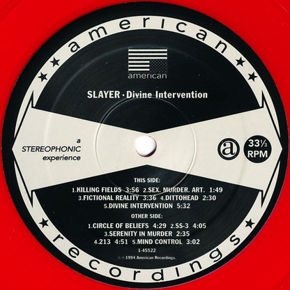 Slayer : Divine Intervention (LP, Album, Red)